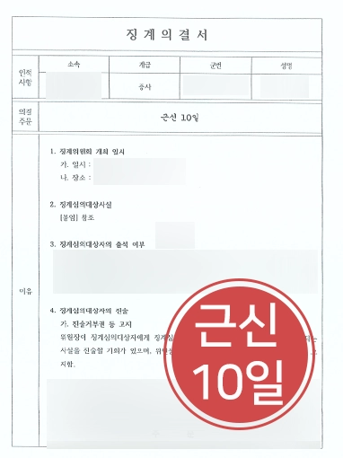 군대징계위원회 | 품위유지의무위반 부사관 조력, 경징계 마무리